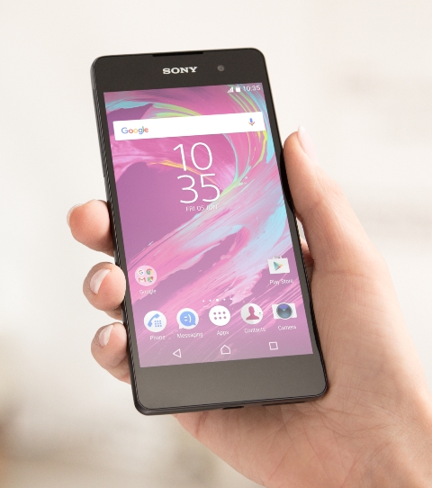 Xperia E5 Black Homescreen