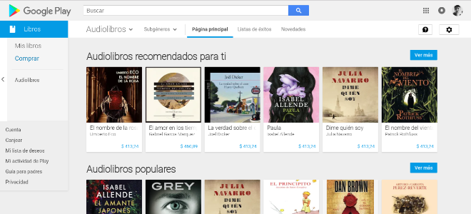 Llegaron los Audio libros a Google Play Book en español