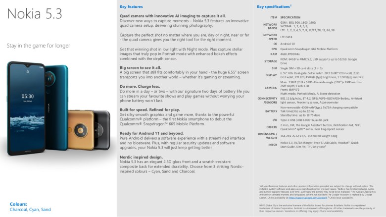 LATAM - HMD Global - Nokia 5.3 - Data sheet