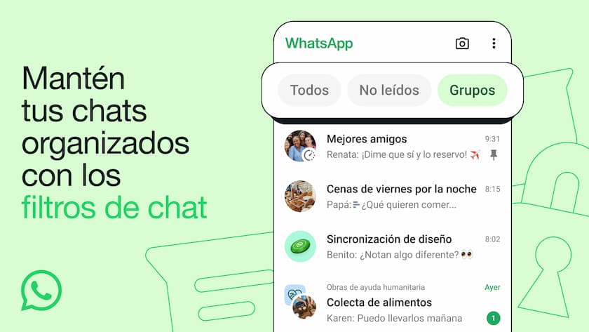 #WhastApp – Encontrá mensajes más rápido con los filtros de chat