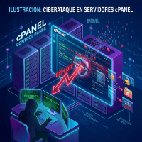 Hacker exploiting vulnerabilities in a cPanel server leading to unauthorized database access and data extraction