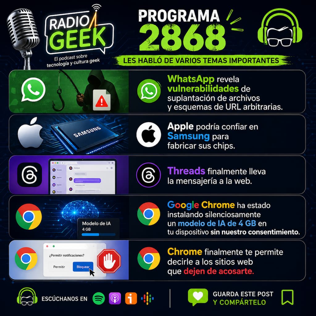 Radiogeek 2868 – Chrome ahora permite decir no a los sitios que piden ...