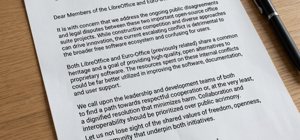 Open letter regarding dispute between LibreOffice and Euro-Office