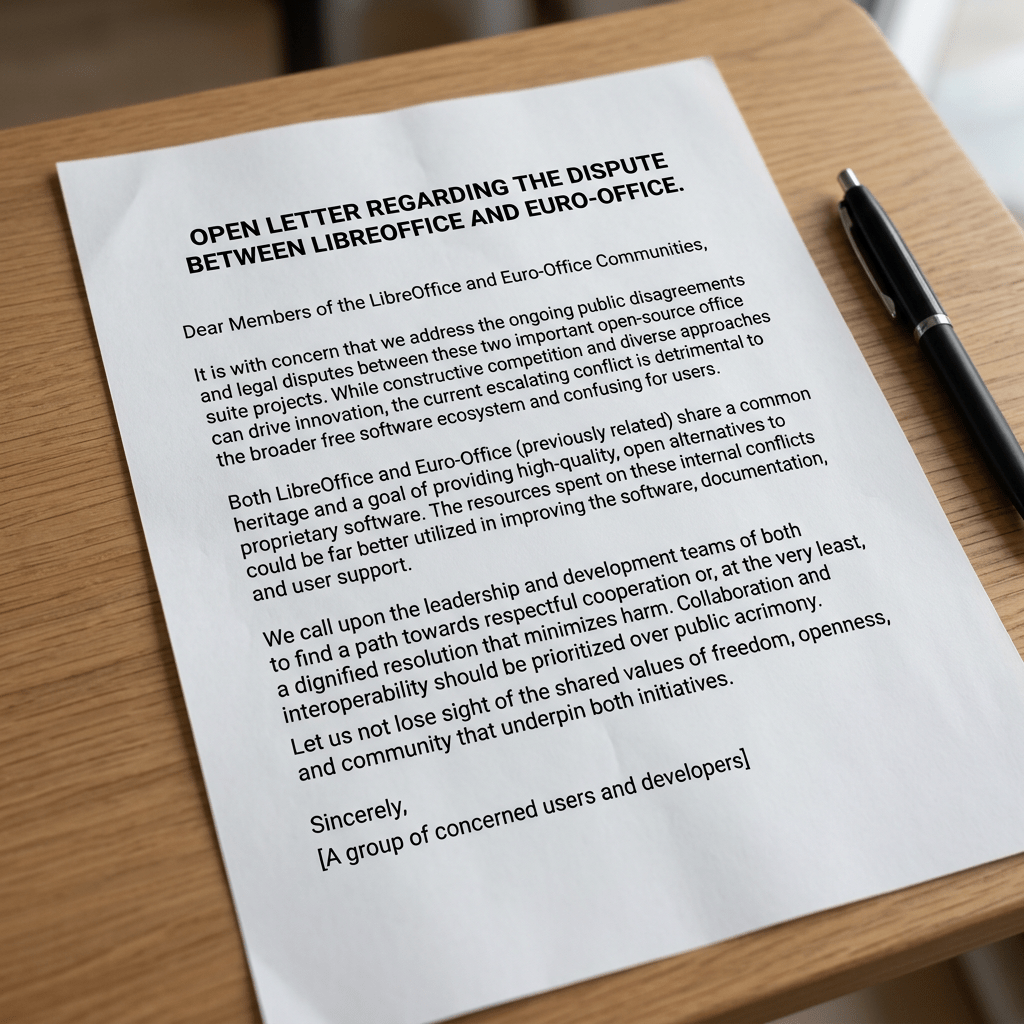Open letter regarding dispute between LibreOffice and Euro-Office